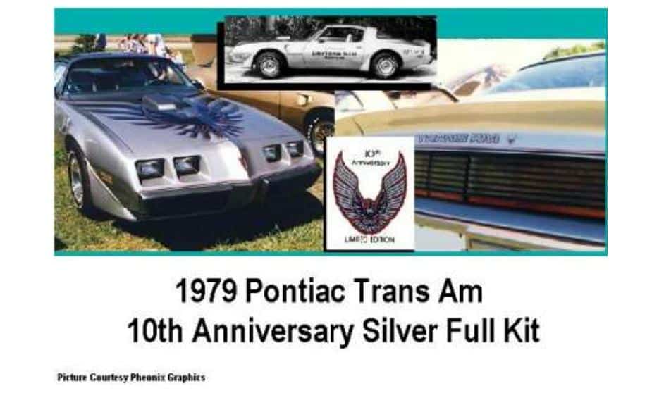 1979 Trans Am Anniversary - Full Decal Kit
